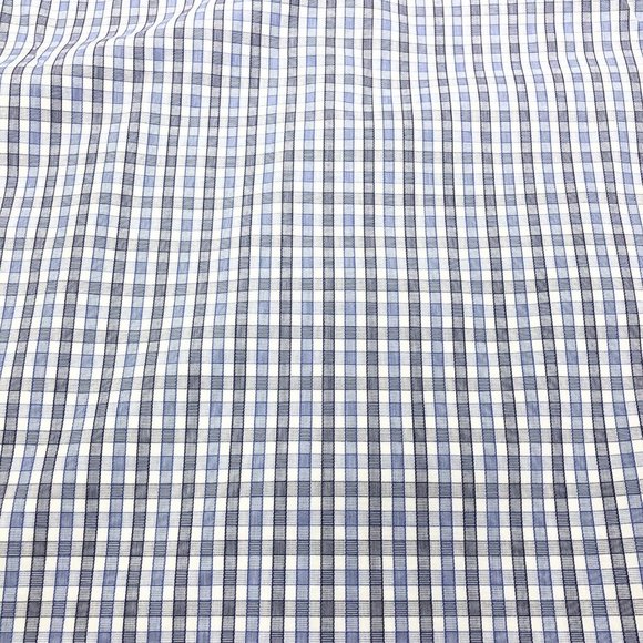UNTUCKit Men's Blue Plaid Gingham Long Sleeve Button Front Shirt Size XL - Picture 3 of 8